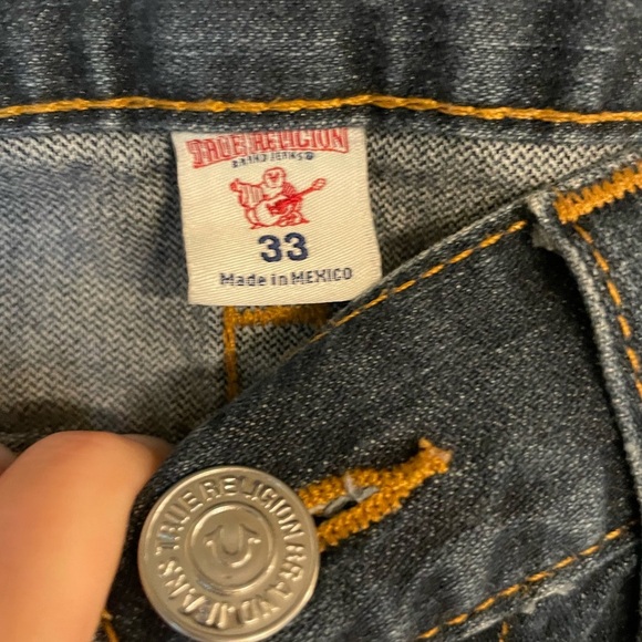 True Religion Men's Straight Leg Flap Pocket Jeans Size 33 - Picture 5 of 6